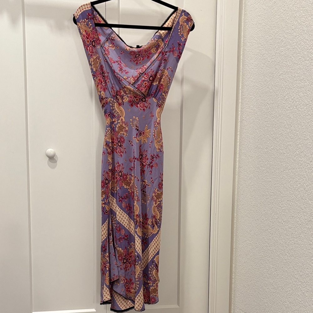 Betsey Johnson Asymmetrical Purple Pink Sundress